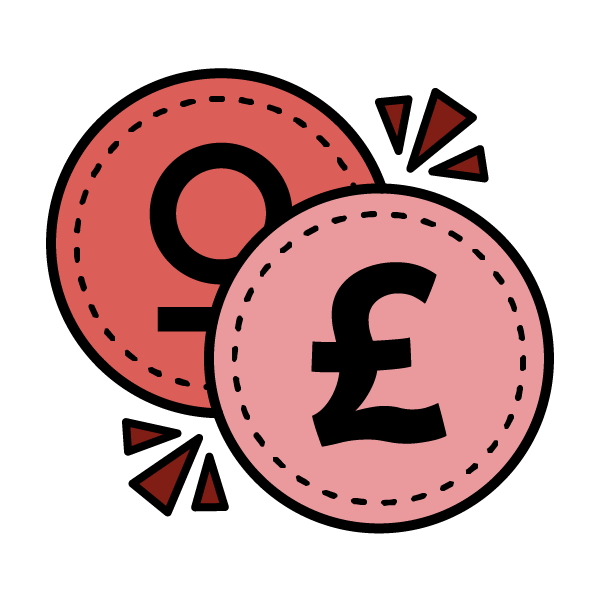 An icon that has two circles, one with the last night of freedom logo on it and one with a pound sign.