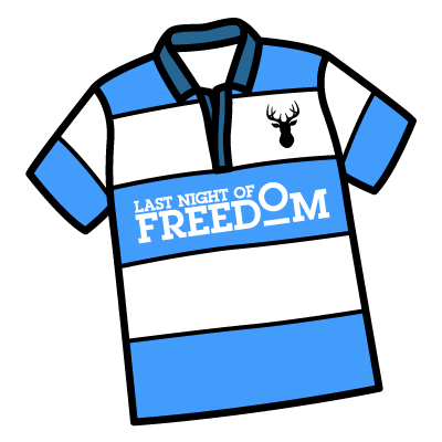 An illustrated icon of a rugby shirt