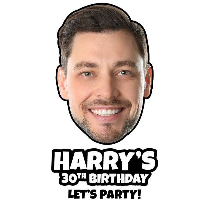 Photo Print Birthday - 30th Glassware - zoom view'