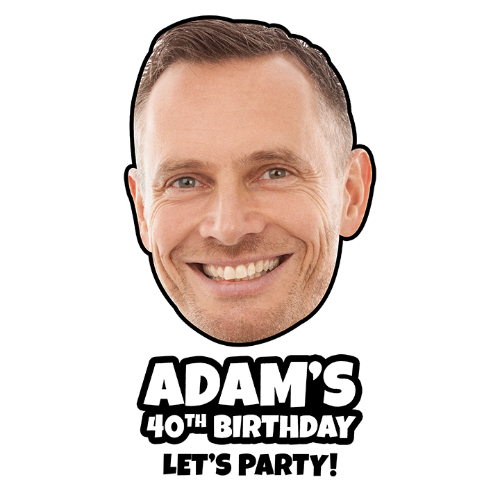 Photo Print Birthday - 40th Glassware - zoom view'