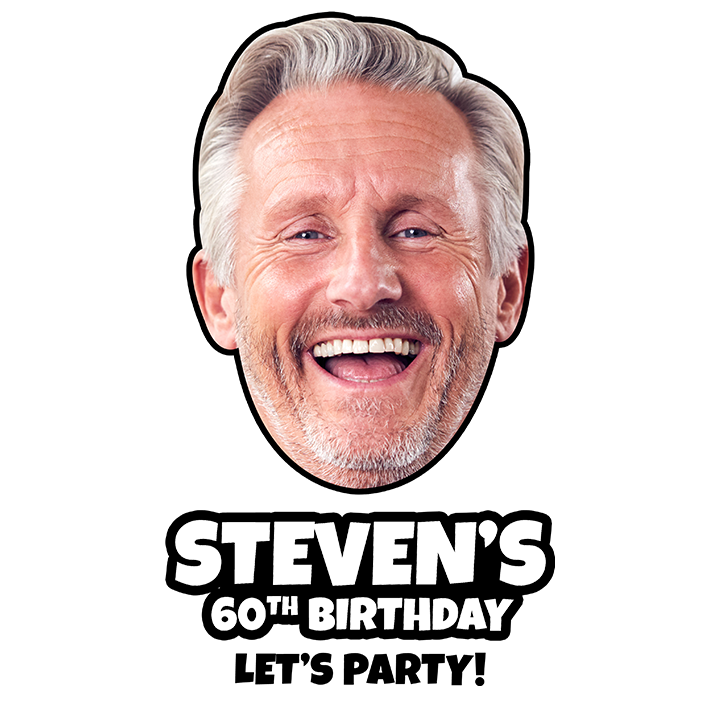 Photo Print Birthday - 60th Glassware - zoom view'