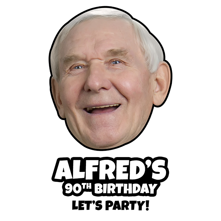 Photo Print Birthday - 90th Glassware - zoom view'