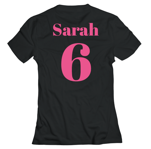 Hen Do Virtual T-shirt – Virtual, Text, Name on Black T-shirt