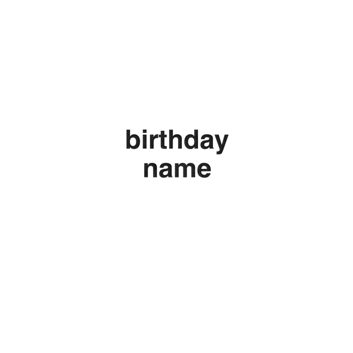 Birthday Name Hats - Custom - front view