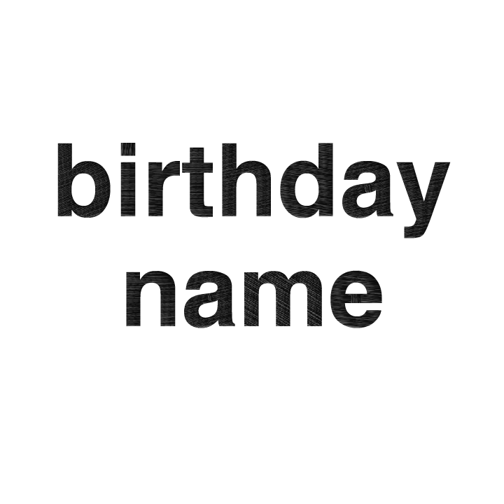 Birthday Name Hats - Custom - zoom view'