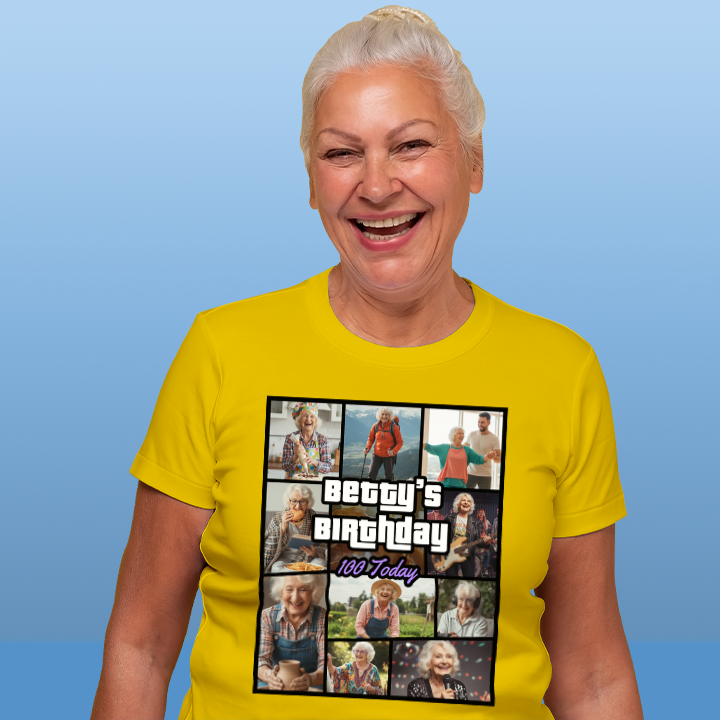 GTA Birthday Photo Collage - 100th T-Shirt