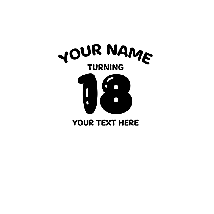 Birthday Balloons - 18th T-Shirts - Custo - front view