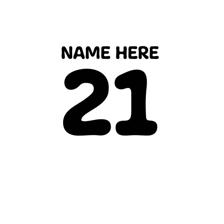 Birthday Balloons - 21st T-Shirts - Custom - back view'