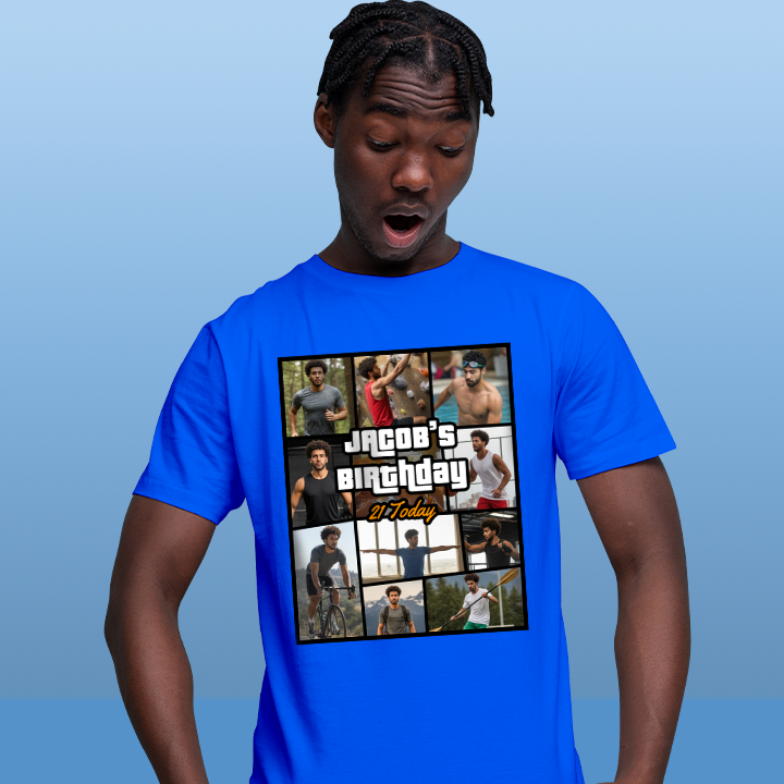GTA Birthday Photo Collage - 21st T-Shirt