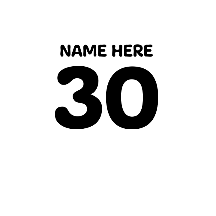 Birthday Balloons - 30th T-Shirts - Custom - back view'