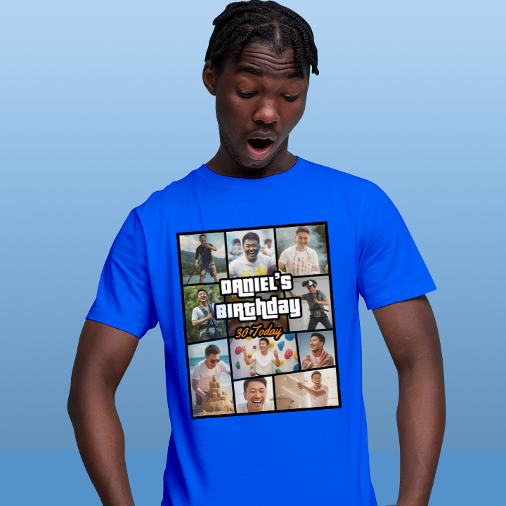 GTA Birthday Photo Collage - 30th T-Shirt