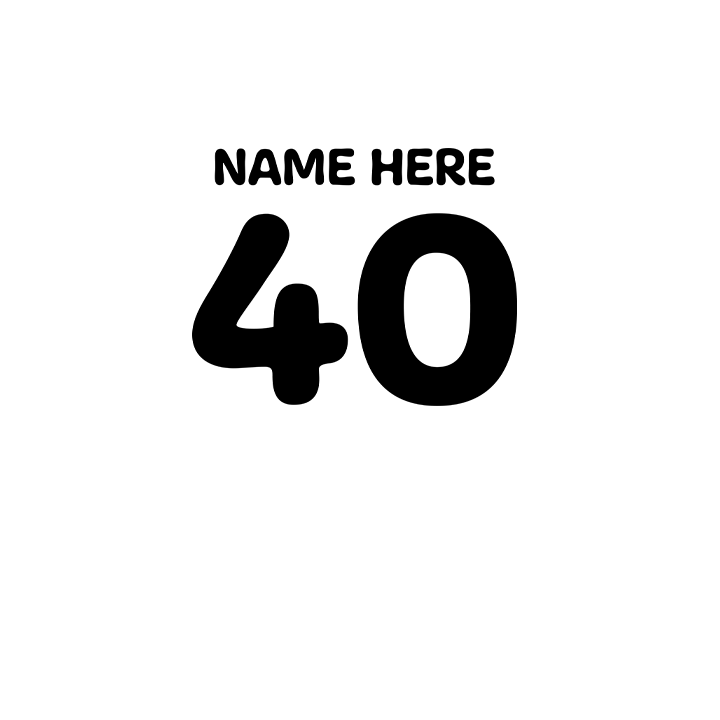 Birthday Balloons - 40th T-Shirts - Custom - back view'