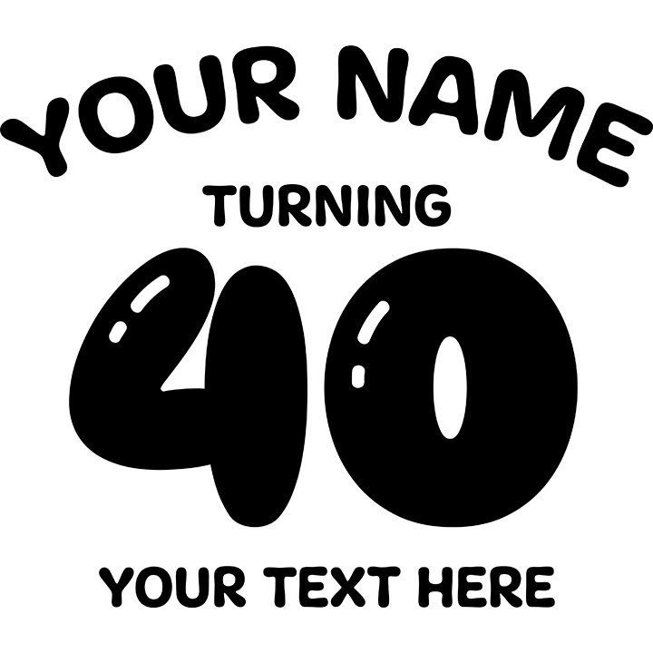 Birthday Balloons - 40th T-Shirts - Custom - zoom view'