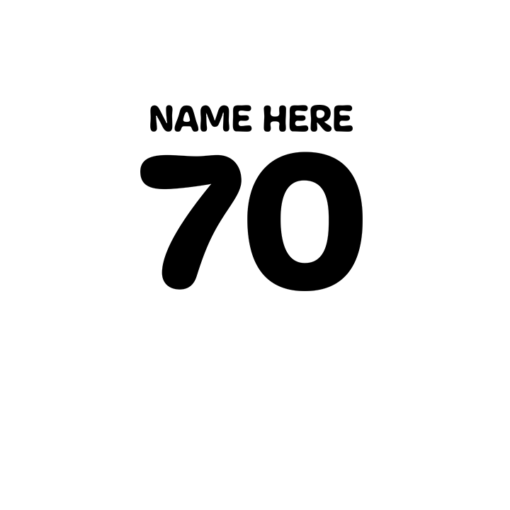 Birthday Balloons - 70th T-Shirts - Custom - back view'