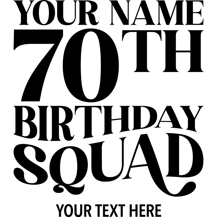 Fancy Birthday Squad - 70th T-Shirts - Custom - zoom view'