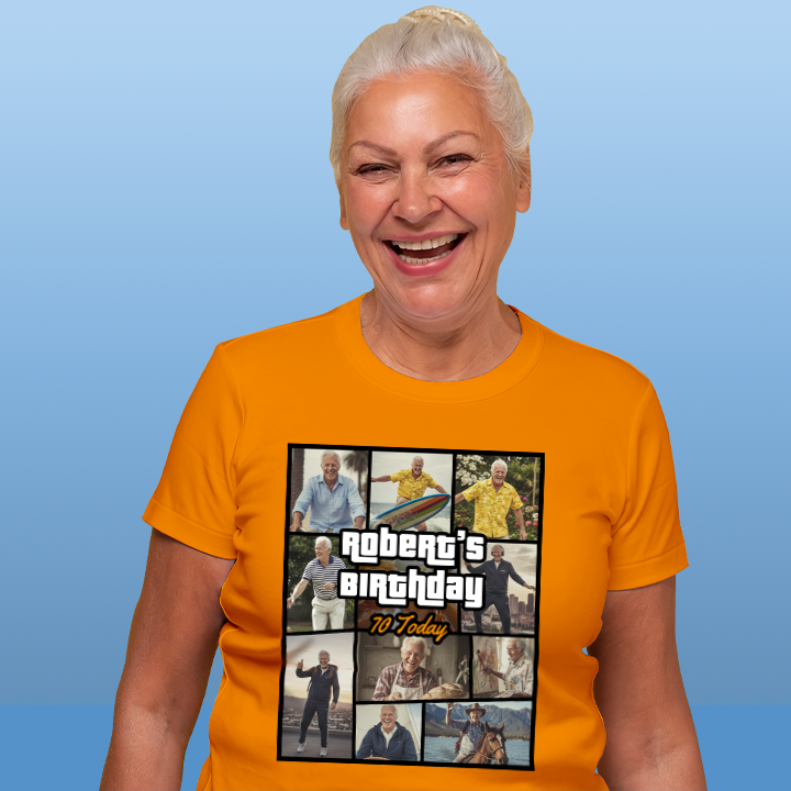 GTA Birthday Photo Collage - 70th T-Shirt