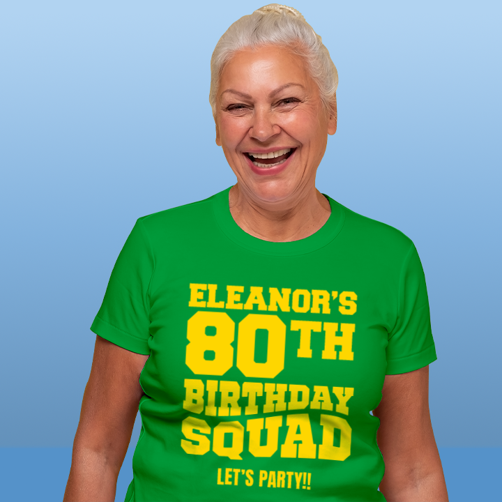 Bold Birthday Squad - 80th T-Shirt
