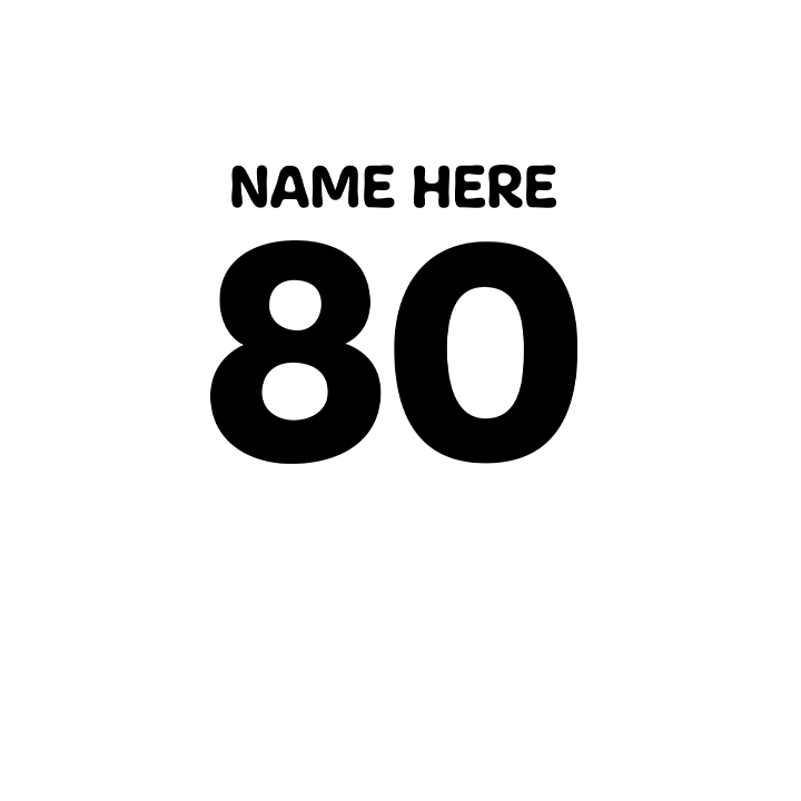 Birthday Balloons - 80th T-Shirts - Custom - back view'