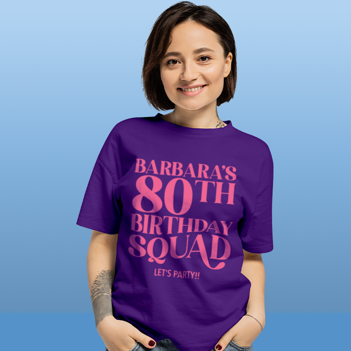 Fancy Birthday Squad - 80th T-Shirt