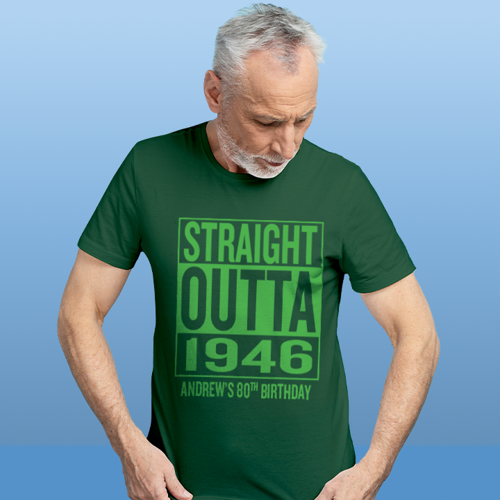Straight Outta Birthday - 80th T-Shirt