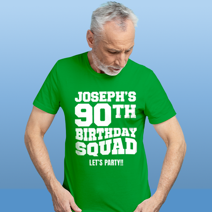 Bold Birthday Squad - 90th T-Shirt