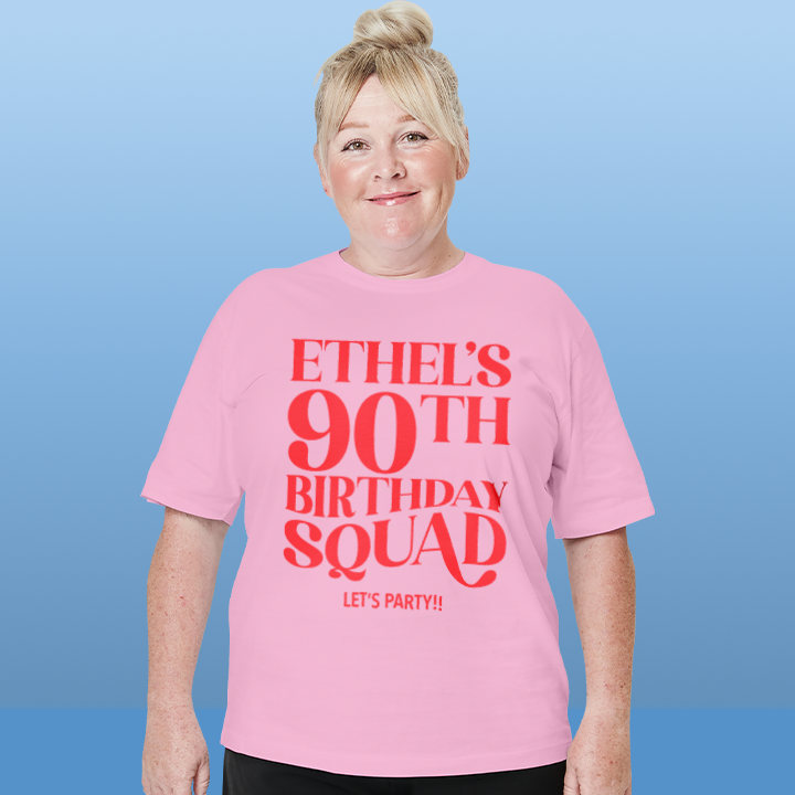 Fancy Birthday Squad - 90th T-Shirt