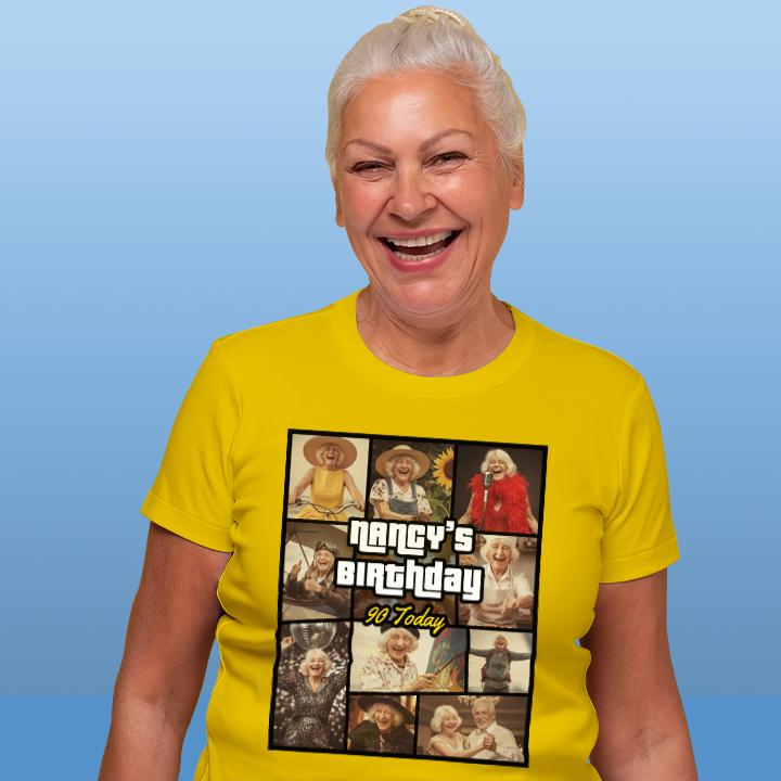 GTA Birthday Photo Collage - 90th T-Shirt