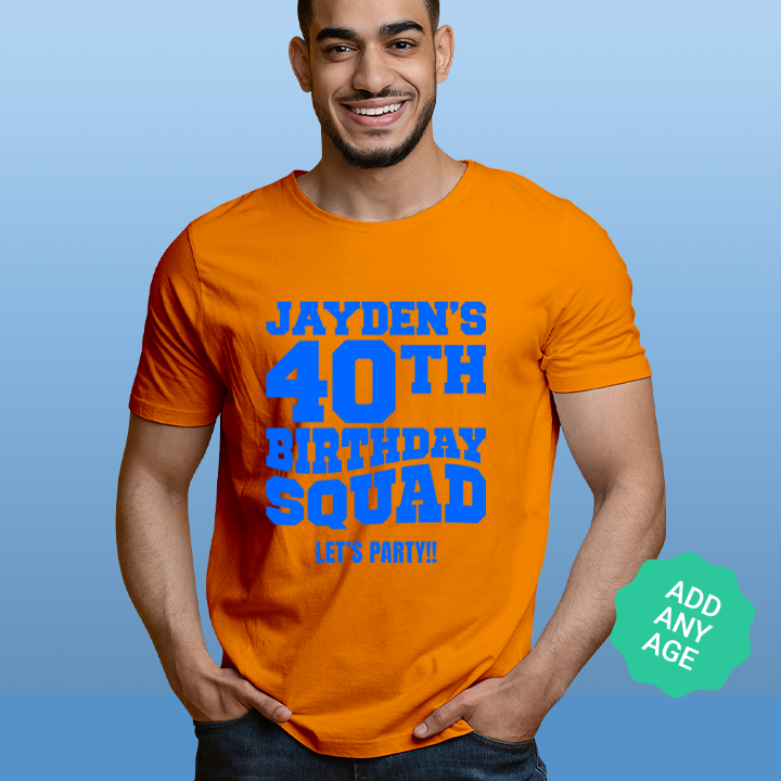 Bold Birthday Squad - Any Age T-Shirts - Custom