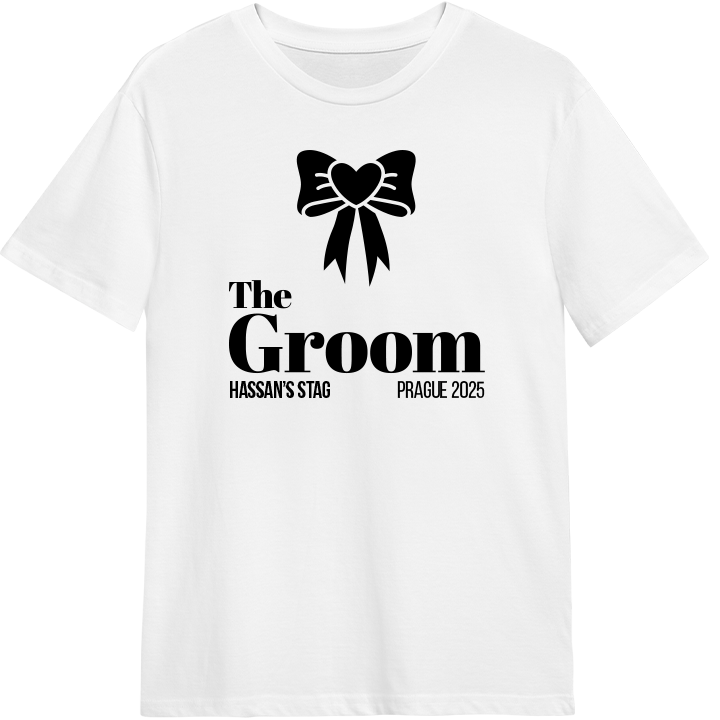 The Groom Bow T-Shirt - front view