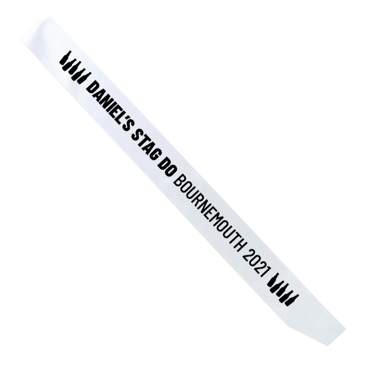 Beer Blockprint Sash - front view