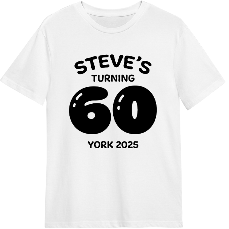 Birthday Balloons T-Shirt - front view