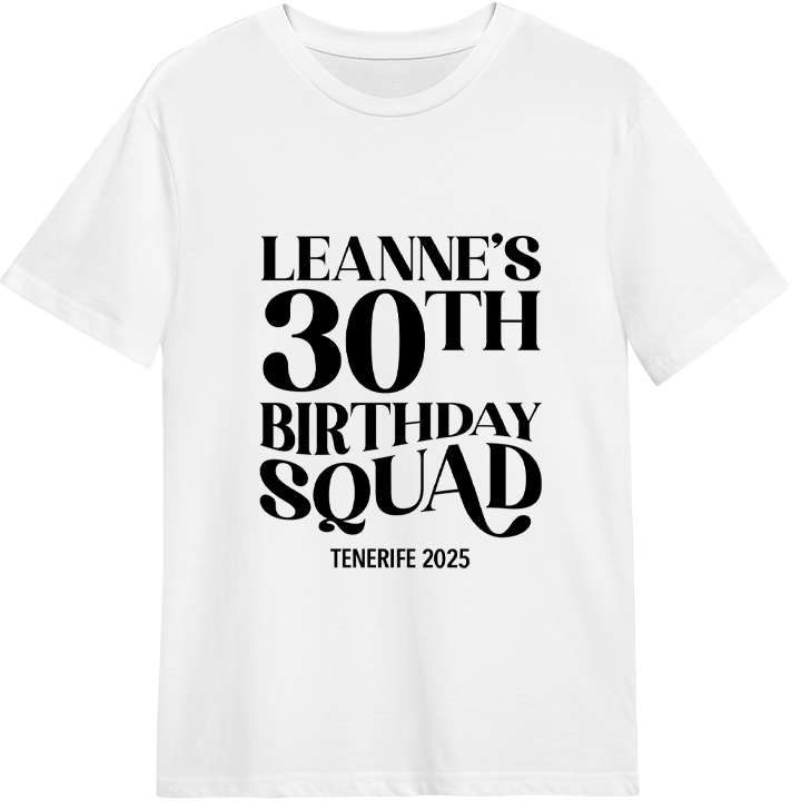 Fancy Birthday Squad T-Shirt - front view