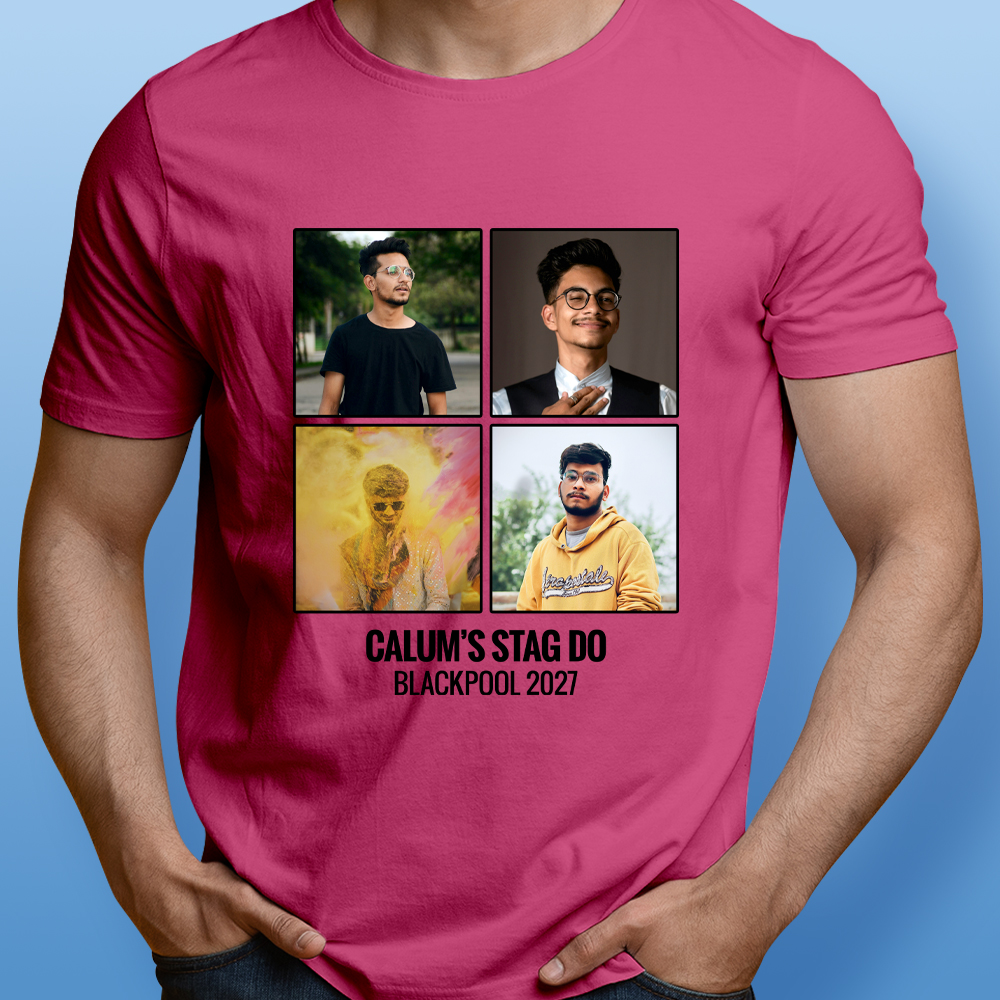 Four Panel Photo Print T-Shirt