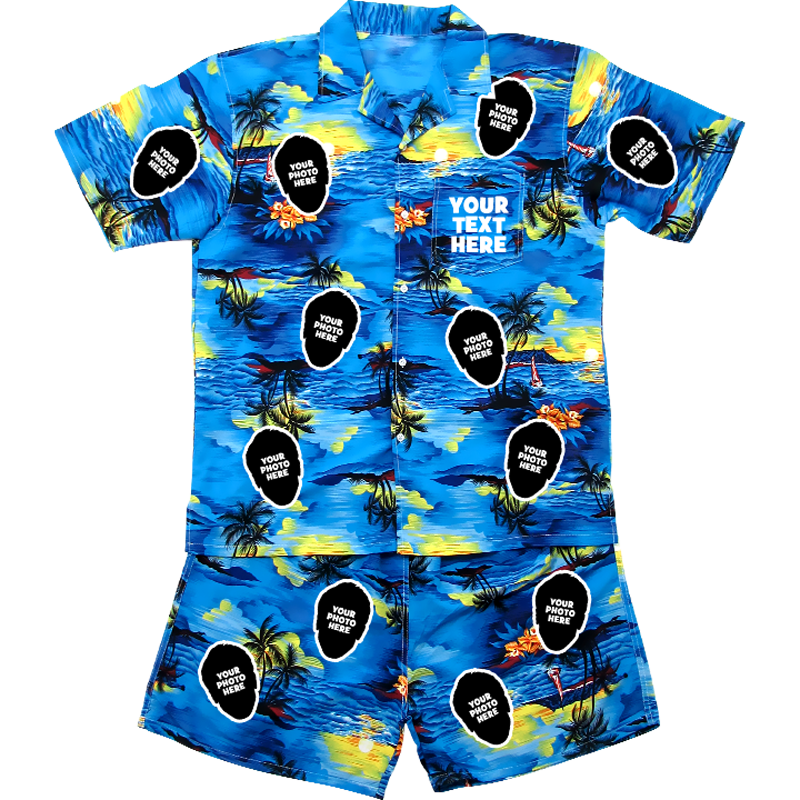 Photo Print Hawaiian Shirt - front view
