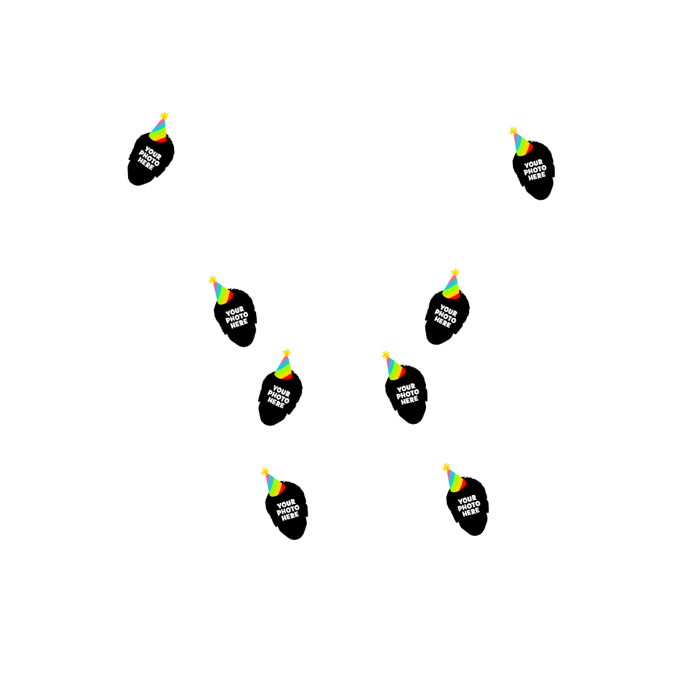 Birthday Photo - Hawaiian Shirt & Shorts - Any Age T-Shirts - Custom - back view'