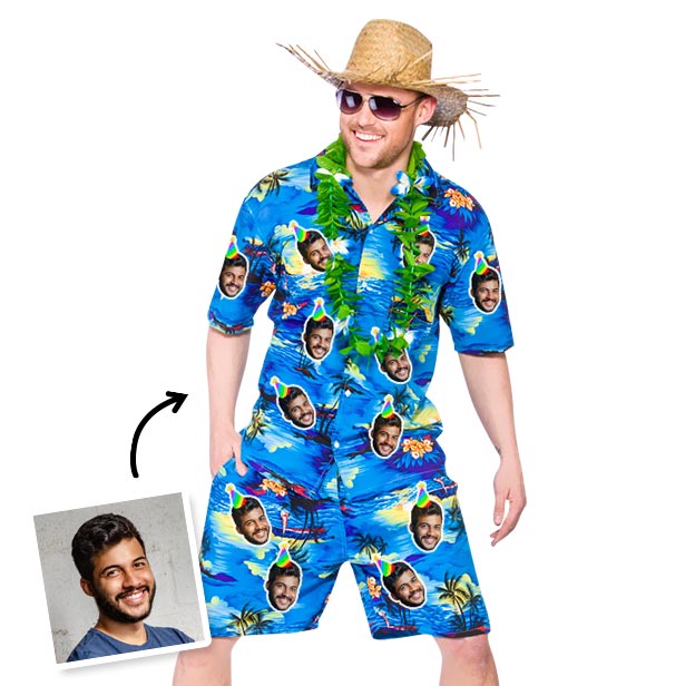 Birthday Hawaiian Photo T-shirt