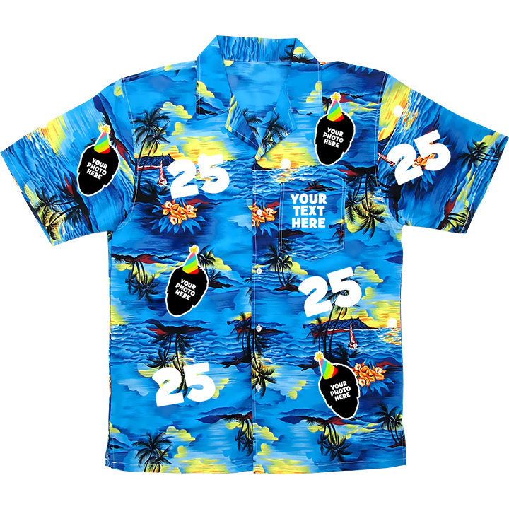 Birthday Photo Print T-Shirts - Custo - front view