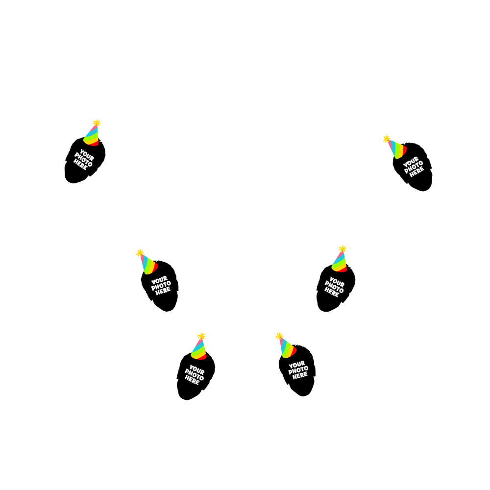 Birthday Photo Print T-Shirts - Custo - back view'