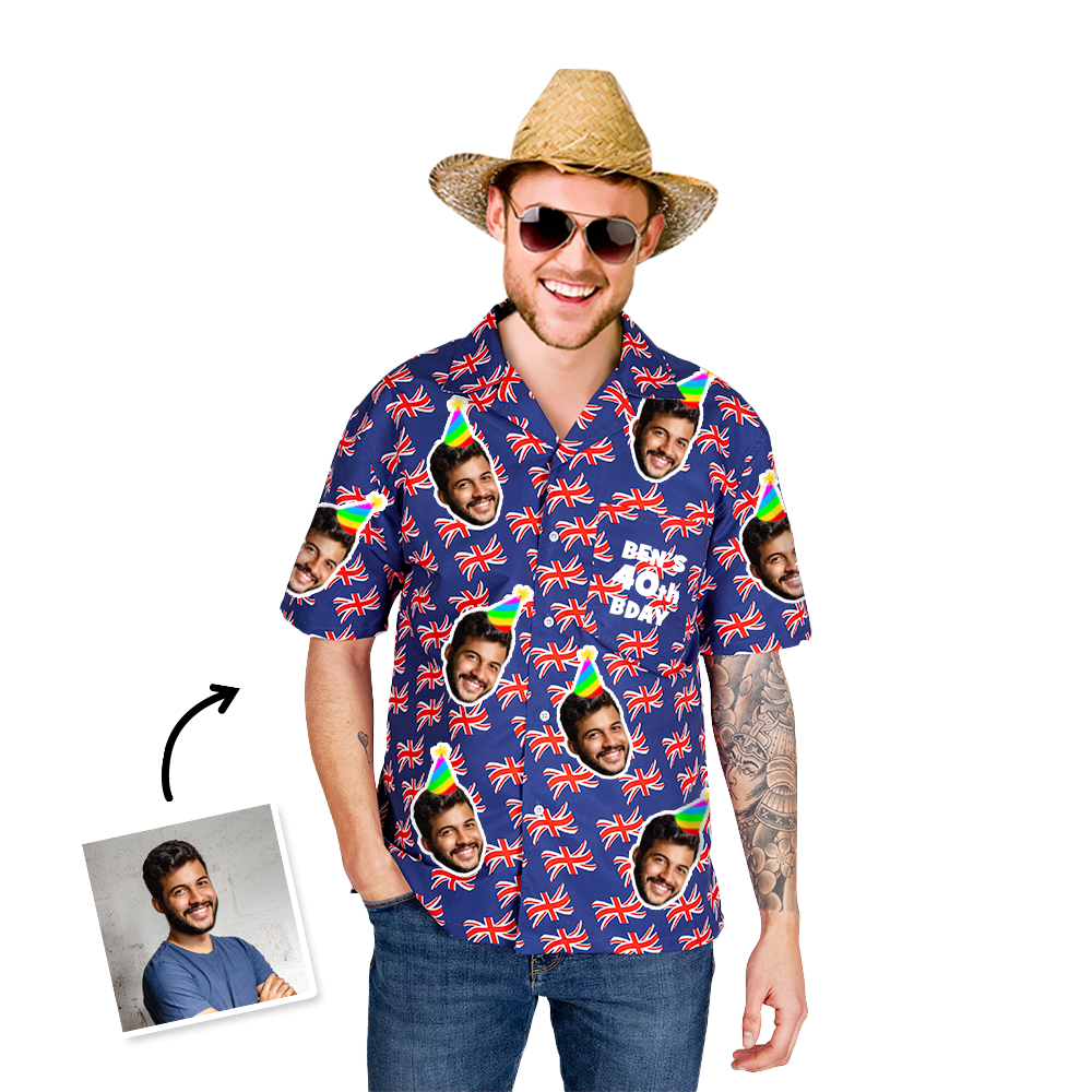 Birthday Hawaiian Photo T-shirt