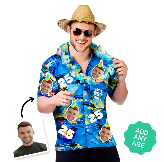 Birthday Photo Print T-Shirts - Custom