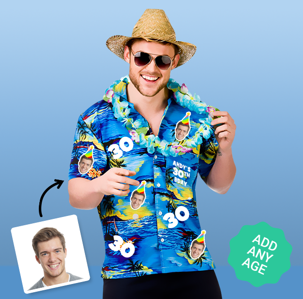 Birthday Photo Print - Any Age T-Shirts - Custom