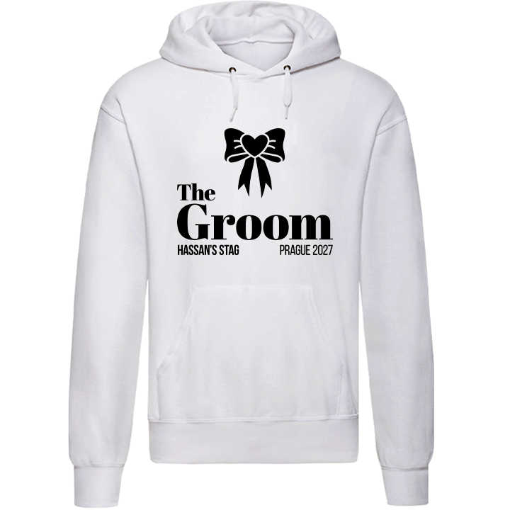 The Groom Bow Hoodie - front view