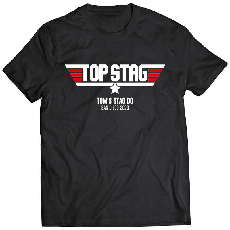 Top Gun Stag Do T-Shirts - front view