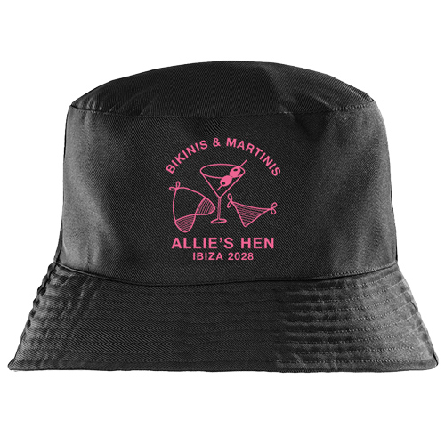Bikinis and Martinis Bucket Hats & Caps