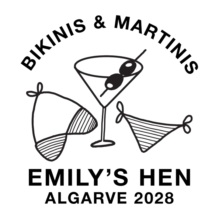Bikinis and Martinis Hat - zoom view'