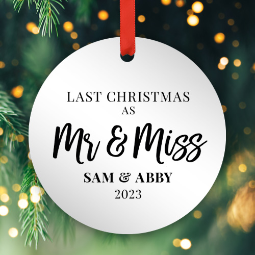 Mr and Miss Christmas Bauble