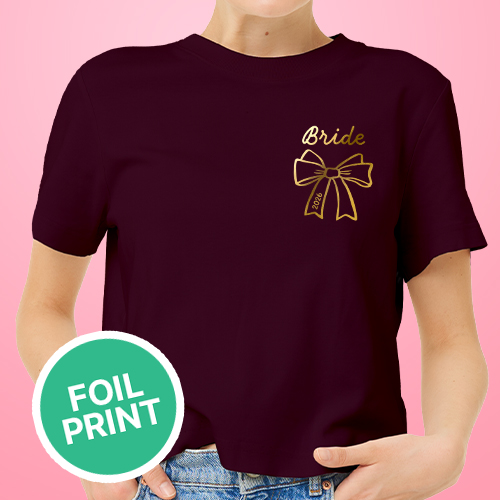 Bow Foil Print T-Shirt