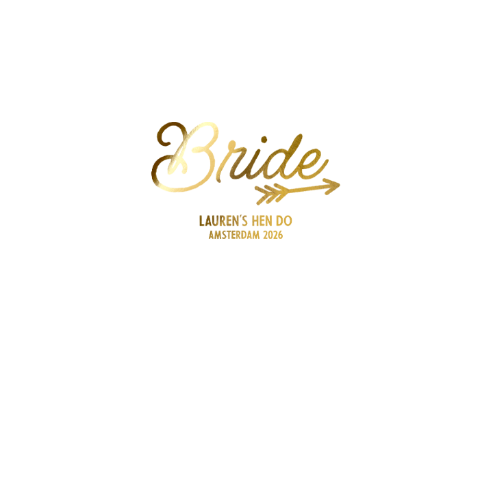 Bride Foil Print T-Shirt - front view
