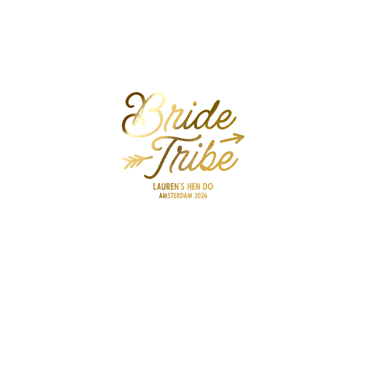 Bride Tribe Foil Print T-Shirt - front view