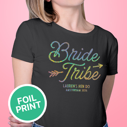 Bride Tribe Foil Print T-Shirt